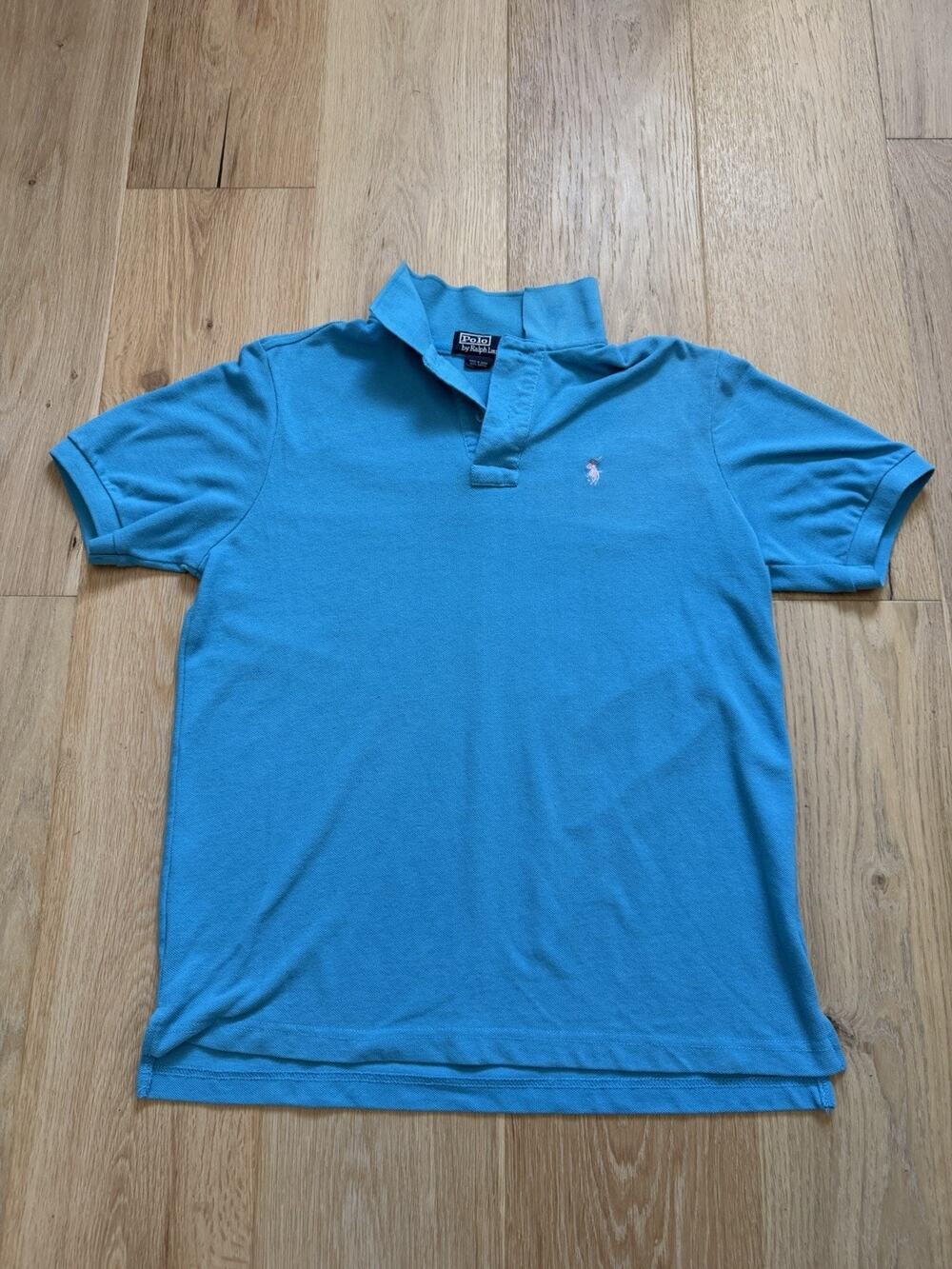 Polo Ralph Lauren Men's S Cotton Polo Shirt Turquoise Solid Pink Pony Logo Golf